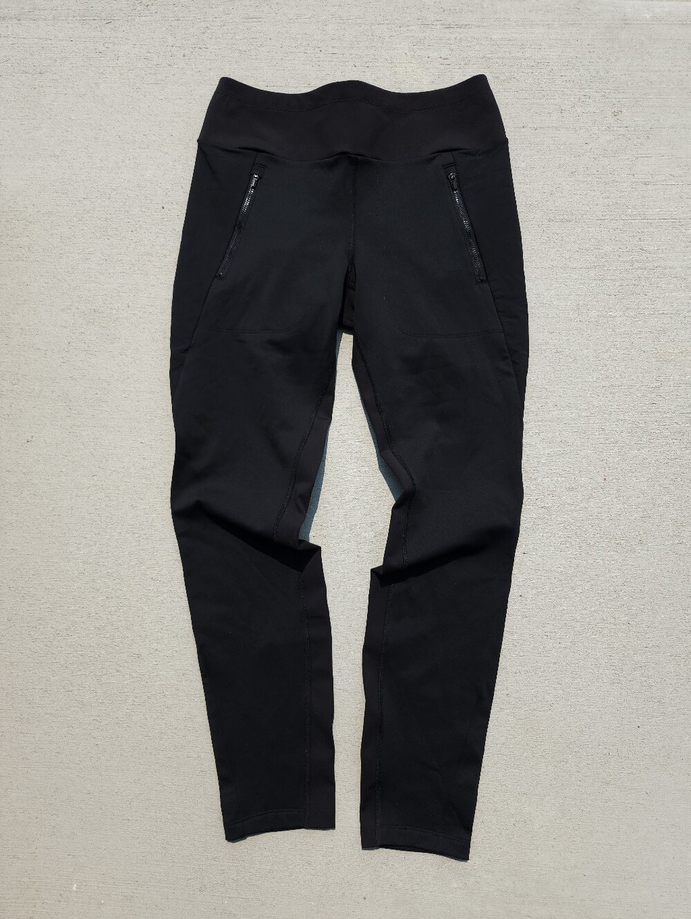 Athleta Peak Hybrid Fleece Tight Leggings Womens Size Medium Zip Pockets